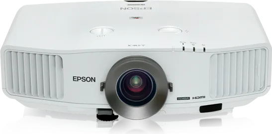 Projetor branco visto de frente